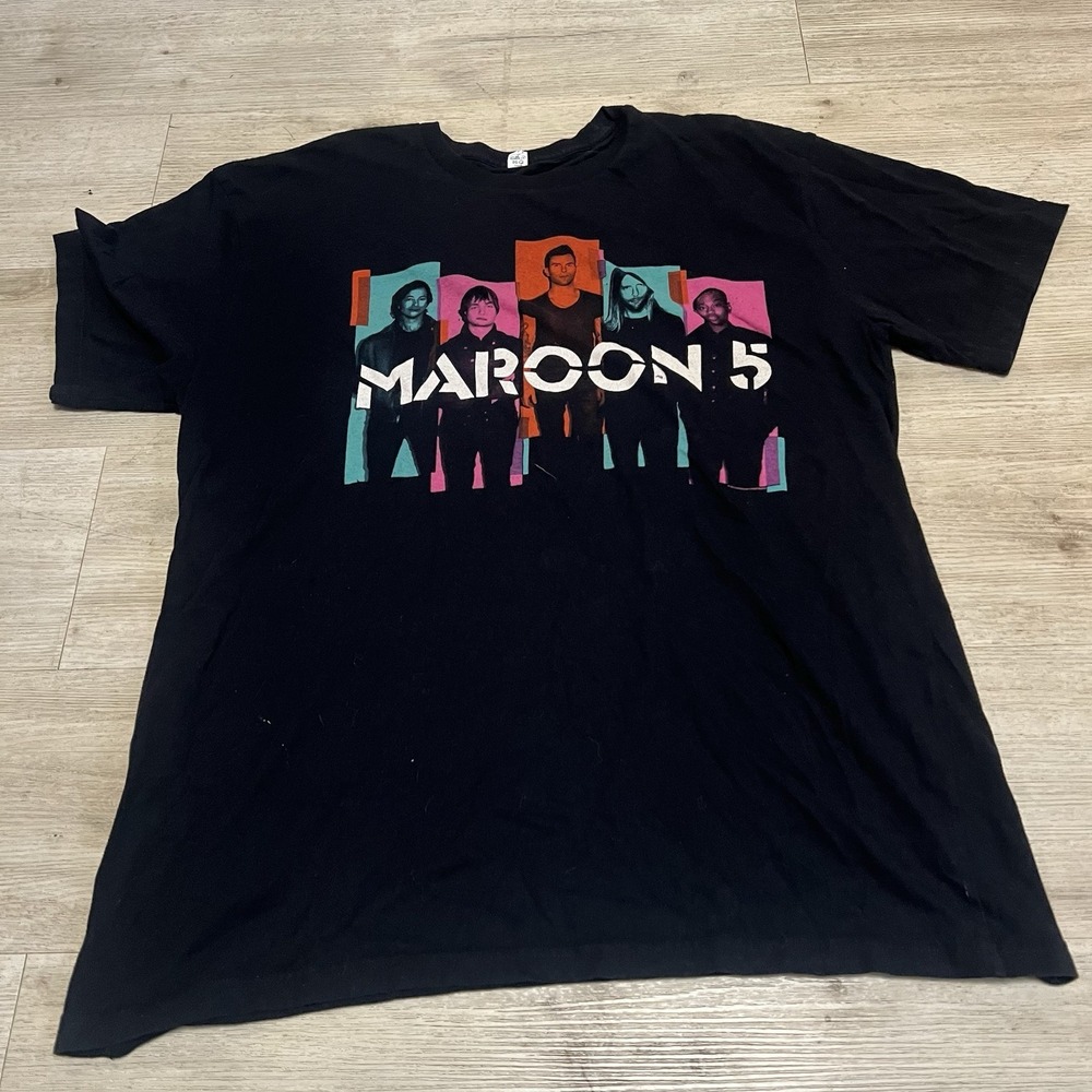 Maroon Five North American‎ Tour 2013 Shirt Black 2XL Mens USA Made Adam Levine